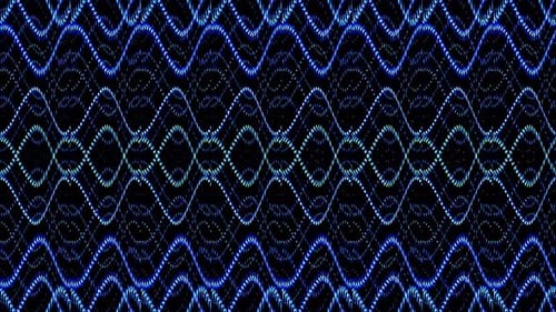 Abstract Blue Wavy Digital Lines Seamless Loop Background
