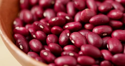 Bowl of Fresh Red Kidney Beans Rotating