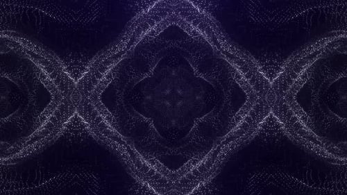 Abstract Flowing Particle Kaleidoscope Motion Background