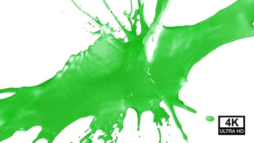 Green Paint Drops Splash V5
