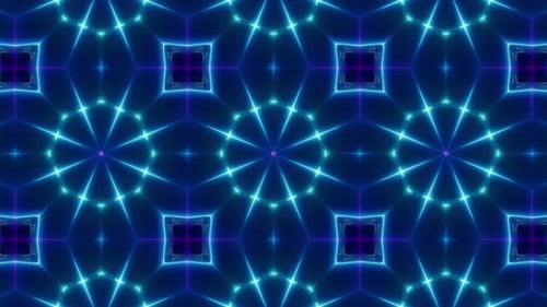 Retro Laser Beam Vj Kaleidoscope Loop 4K 07