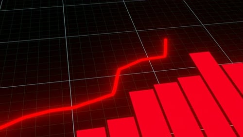 Gráfico animado del mercado bursátil. Gráfico de precios de acciones.