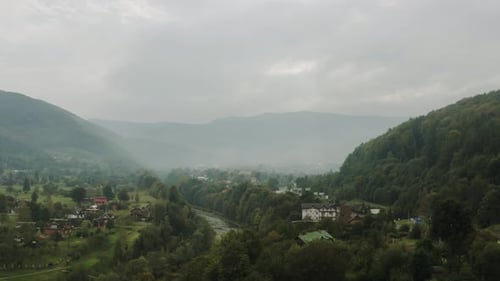 Aerial Dron Shot of Mountains