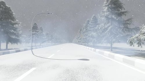 Falsches Überholen auf Snowy Long Road