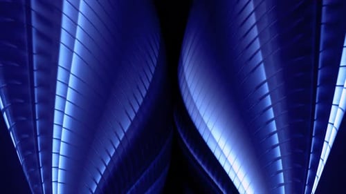 Futuristic Blue Abstract Flowing Light Tunnel