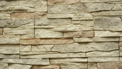 Faux Stone Wall Texture in Beige and Tan