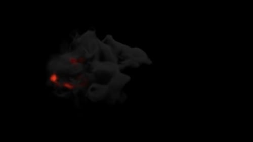 Fiery Red Embers and Dynamic Dark Smoke Effect Reveal