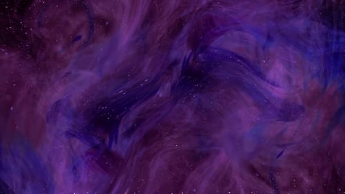 Abstract Fluid Motion Background with Purple and Blue Nebula Swirls