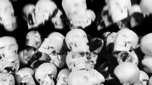 3D Skull Drop Halloween Transition