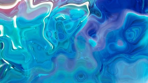 Abstract Blue Liquid Flowing Motion Background