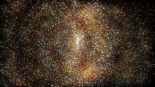 Golden Glitter Sparkling Particles Celebration Background Loop