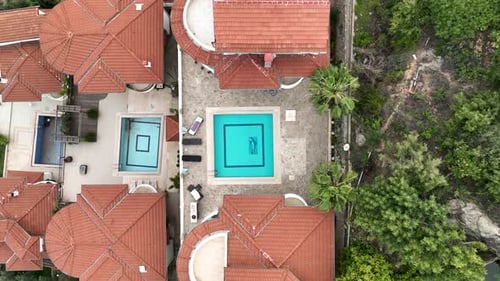 Komplex von Cottages Luftbild 4 K