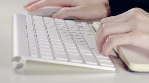 Typing On Keyboard Computer