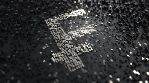 Swiss Franc Symbol Made of Silver Numbers