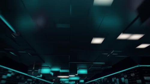 Cybersecurity Digital Network and Data Protection Title Intro