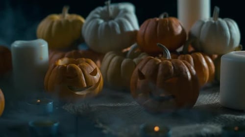 Mystic Fog Halloween Pumpkins