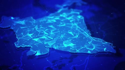 Animated Digital Network Map of India