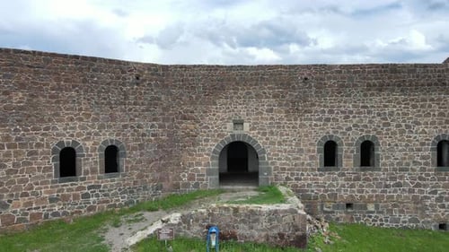 aerial ancient bastion walls