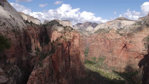 View from the Angels Landing hike in Zion National Park, USA