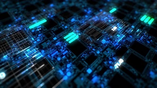 Blue Electronic Hi-Tech Background