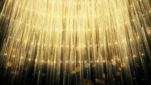 Goldene Glitzer-Lichter 09 4K