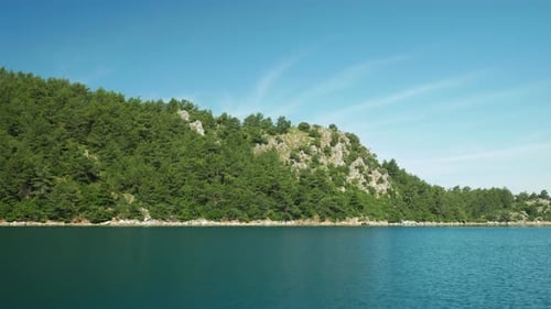 Green hills on a seascape