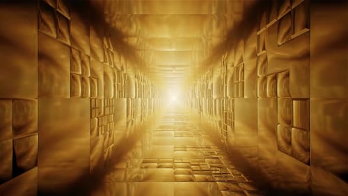 Nebliger Goldtunnel