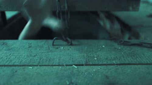 Creepy Hand Reaching from Dark Hole