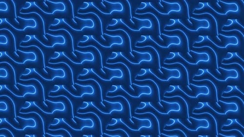 Blue Color Neon Light Abstract Mirror Liquid Animated Background