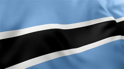 Botswana Flag Waving Realistic Loop