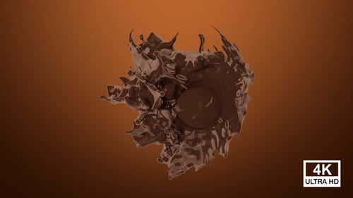 Chocolate Drop Splash In Sphere 4K