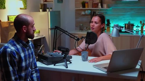 Podcast Host and Guest Recording