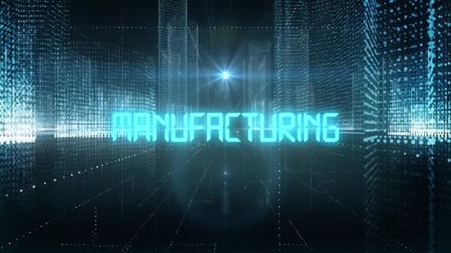 Skyscrapers Digital City Tech Word Manufacturing
