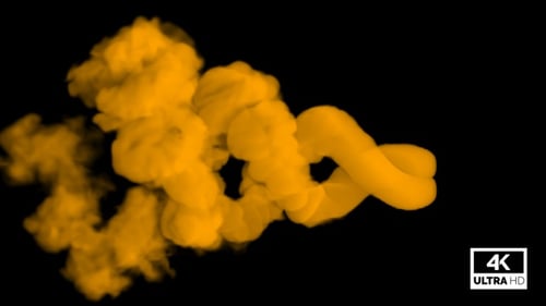 Dynamic Yellow Smoke Fluid Transition Alpha Channel