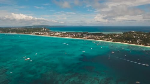 Tropical Beach with and Turquoise Sea