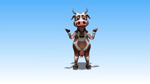 Happy 3D Animated Dancing Cow Loop