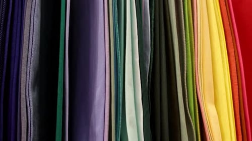 Colored Cloth Fabric Sample Display