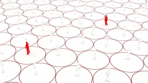 Social Distance Sign Circle Coronavirus Pandemic Small Business Shutdown Lockdown Infected People