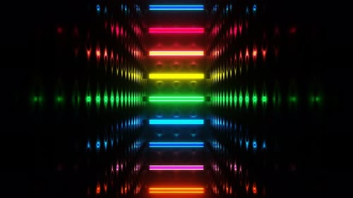 Flickering Neon Lamps VJ Loop