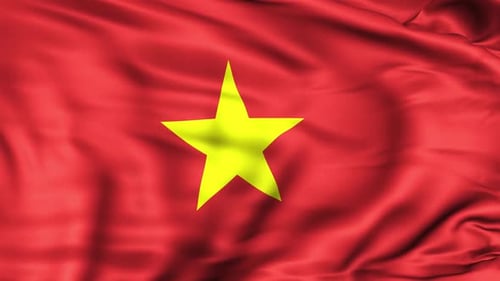 Seamless Loop of the Waving Flag of Vietnam