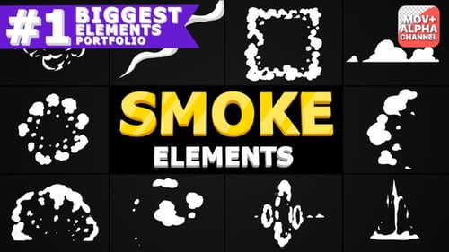 Hand Drawn Smoke Elements Collection for Video Effects