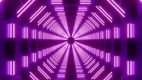 Slow Flight Through Abstract 3D Alien Technology Tunnel Seamless Loop