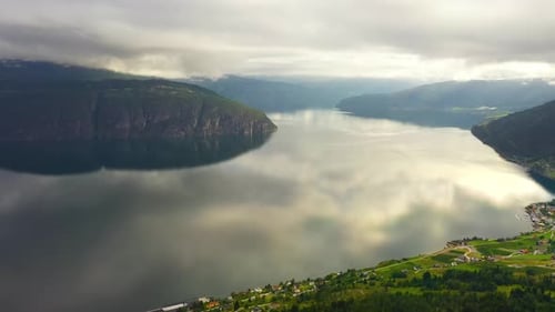 Aerial Footage Beautiful Nature Norway.