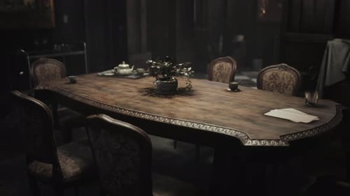 Mysterious Dynamic Light Rays in Dark Dining Room