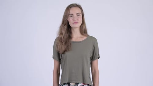 Young Adult Woman Posing in Studio