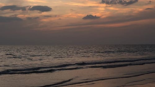 Beautiful of sunset on the beach, beauty sunrise on the sea on the morning in the evening for relax.