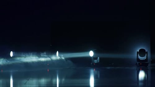 Dynamic Spotlights with Fog in a Dark Environment