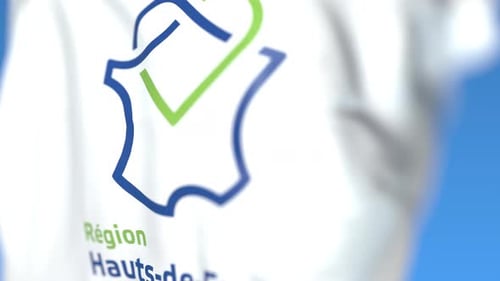 Dynamic Logo Reveal on Realistic Waving Flag Fabric