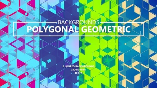 Dynamic Abstract Geometric Polygonal Looping Backgrounds