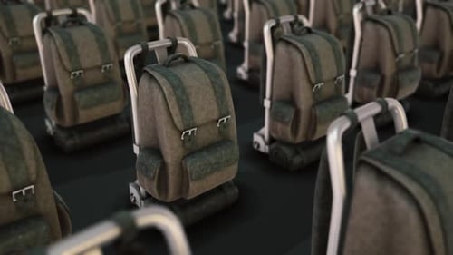 A Lot Of Camping Bags In A Row Hd